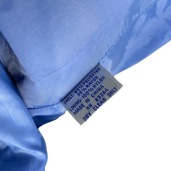 Vintage 90’s Christopher Light Blue Short Sleeve Blazer Shoulder Pads Business - Picture 7 of 8